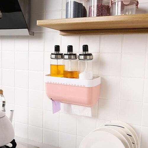 Toilet Paper Holder Waterproof Wall Mounted for Toilet Paper Tray Roll Paper Tube Storage Box Tray Tissue Box Shelf Bathroom