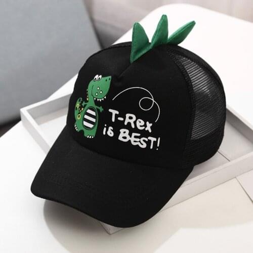 Kids Dinosaur Embroidered Cap Fashion Baseball Cap Peaked Cotton Hat Adjustable Baseball Caps Boys Girls Mesh Hats Dropshipping
