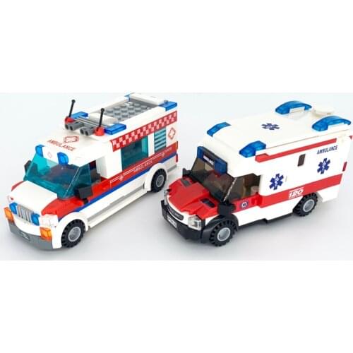 Friends city Series hospital ambulance control Medical Vehicle Fire Car Building Blocks Sets Kids Kits Compatible Street