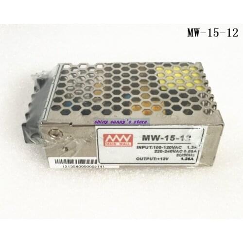 1Pcs MW-15-12 15W 12V 1.3A 100-240Vac Input ,12VDC Output Regulated Switching Power Supply Ac to Dc Brand New