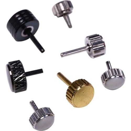 Watch Crown Watch Head Watch Parts for Wrist Watch Parts Dome Flat Head Watch Accessories Repair Tool Kit for Watchmaker