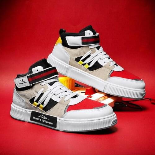 Large Size Autumn High Top Sport Shoes Men Brands High Sneakers Women Running Shoes Mens Sports Shoes Male Beige Basket GMD-0608