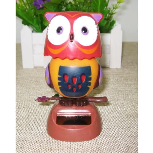 Solar owl doll Shake Head To Furnishing Articles Vehicle Interior Lovely Flowers Car Solar Owl Accessories Small Place Doll