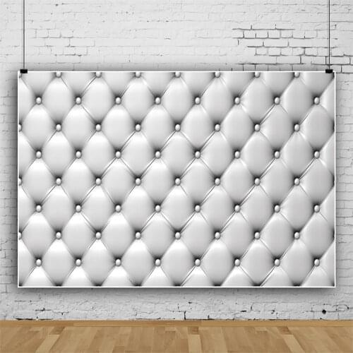 Laeacco Silver Headboard Texture Diamond Square Pattern Surface Of Sofa Seamless Pattern Photo Background Photography Backdrop