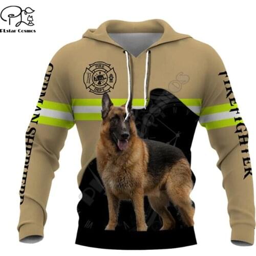 PLstar Cosmos Mens for women jacket Firefighting dog hoodies 3D printed Hoodie Casual animal zip hoodies drop shipping