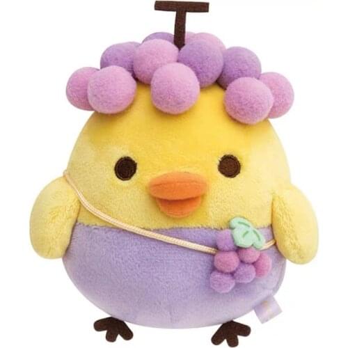 New Cute Rilakkuma Fruit Series Grape Kiiroitori Chick Mini Plush Stuffed Animals Toys Dolls For Baby Kids Children Gifts 16cm