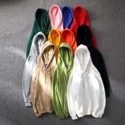 Solid color all-match large size multi-color 2021new hooded loose fashion spring and autumn hoodie