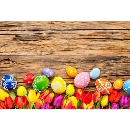 Wood-board Easter backgrounds photography vinyl 2020 baby shower photo backdrop for photo Studio accessories fotografia LV-1662