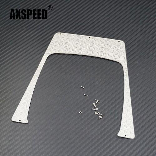 AXSPEED 2Pcs Stainless Steel Air Intake Grille Cover Anti-skid Plate for Traxxas TRX-4 1/10 RC Car Shell Body Decoration Parts