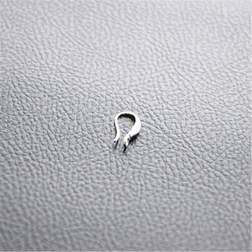 Free Wholesale 50PCS Jewelry Findings Genuine Solid 925 Sterling Silver Earring Smooth Hook Ear Wires For Design DIY Crystal CZ