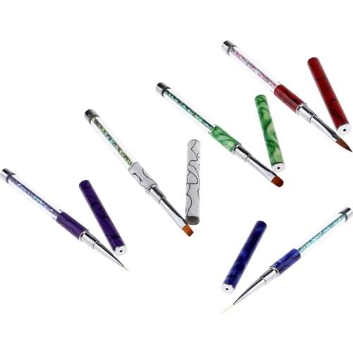 UV Gel Nail Brush Nail Art Tips Extension Builder Painting Pen for Brush