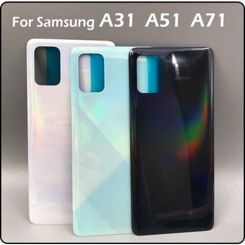 Back Glass Rear Cover For Samsung Galaxy A31 A51 A71 Battery Door Housing Battery back cover
