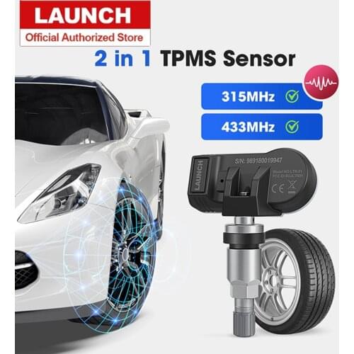 LAUNCH RF-SENSOR TPMS Sensor 315MHz 433MHz Mx Programmable Sensor 2 In 1 Universal Tire Pressure Monitoring Sensor Programming