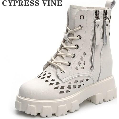 Cypress Vine Women Chelsea Anckle Boots Split Leather For Summer Round Toe Pu Outsole By Handmade Comfortable Light Size 34--39