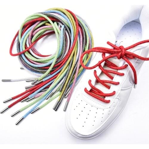 1 Pair Shiny Round Rhinestone Crystal Cotton Rope Tube Cord for Shoe Laces DIY Diamond Sneaker Martin Boots Shoelace Drawstring
