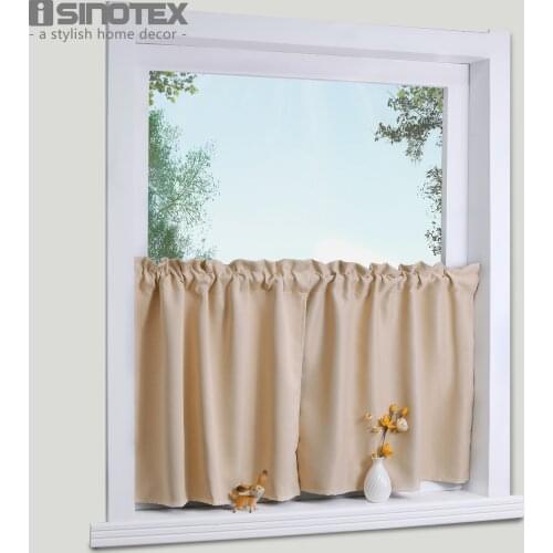 Polyester Window Treatments Curtain Solid Grey Beige Brown High Shading Blackout Pleated Decoration Living Room Kitchen 1 Pair