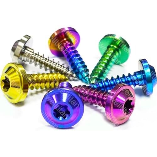 1 PCS Titanium Self Tapping Screws M5 15/20/25/35mm Disc Torx Head Ti Bolt for Motorcycle Batter Shelf Mount a License Plate