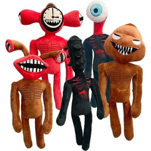 40cm Siren Head Plush Toy Cartoon Black Dog Plush Stuffed Animal Black Dog Plushie Doll Toys for Kids Boys