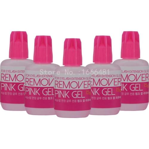 5Pcs Sky Pink Gel Remover For Eyelash and Eyebrow Extension from Korea Makeup Tools