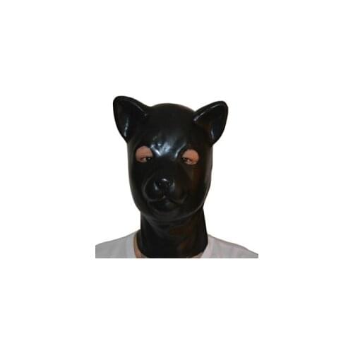 Big one sales Latex rubber fetish animal mask with back zipper cat style