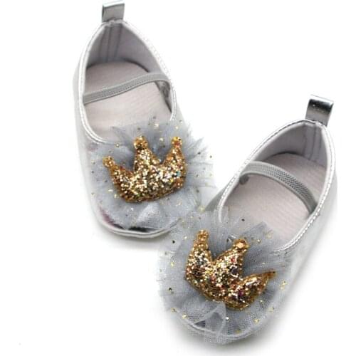 2019 baby shoes first walkers girl shoes for kids Newborn Baby Girls Sequins Lace Butterfly Prewalker Soft Sole Single Sandals#4