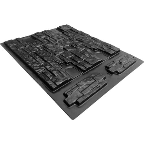 Wall Concrete Molds Garden House Wall Stone Tiles Stone Mold Cement Bricks Maker Mould Vertical Concrete Stamps Retro H55A