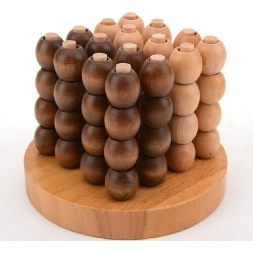 Classic 2-player 3D Wooden Beads Board Puzzle Game IQ Wood Brain Teaser for Adults Children Kids