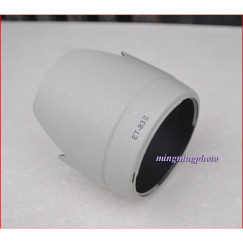 Camera Lens Hood 77mm ET-83II for Canon EF 70-200mm 70-200mm f/2.8 USM lens Trapod muont ring Black white