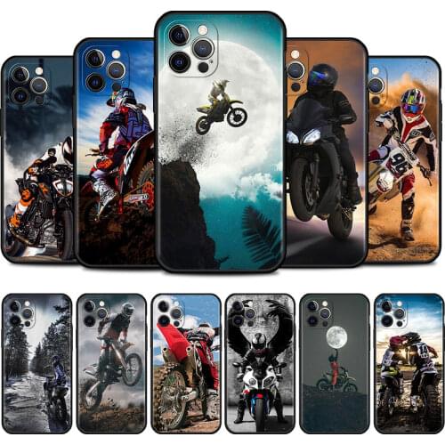 Moto Cross motorcycle sports Phone Case for iPhone 11 Pro 12 Mini XR X 7 8 6 6S Plus XS Max 5 5S SE 2020 Mobile Phones Cover