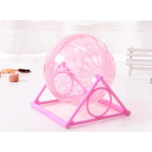 1pc Hamster Ball Toy Plastic Silent Hamster Running Ball Animal Exercise Ball With Stand Pet Supplies