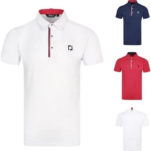 New Golf Wear Mens Short Sleeve Outdoor Leisure Sports T-shirt Polo Paul Shirt Breathable Quick Dry Golf Top Golf Wear Shirts