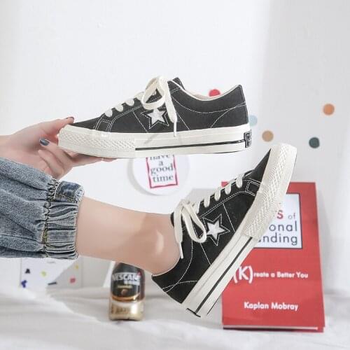 2020 New Autumn Student All-match Sneakers Korean Version Ulzzang Classic Canvas Shoes Stars Woman Shoes
