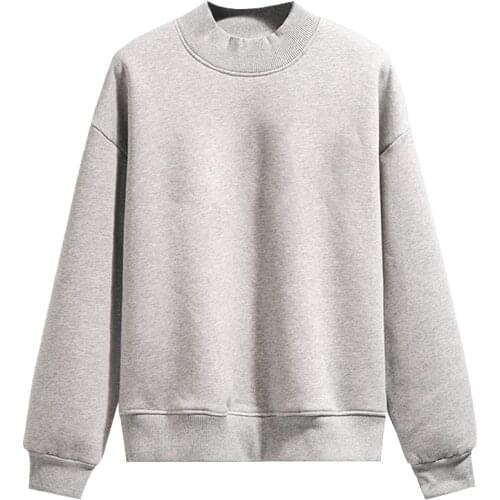 Pure Color Lamb Cashmere Keeps Warm Winter Plus Cashmere Women Hoody Korean Wild Casual Sweatshirt Coat O-neck Pullover Female