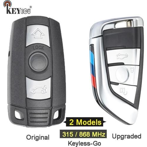 KEYECU 315 / 868 MHz PCF7953 Chip CAS3 System Keyless-Go Function Upgraded Remote Key Fob for BMW 3/5series x5 x6 KR55WK491