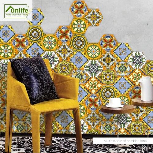 Funlife DIY Morocco Decor Floor Stickers Self-Adhsive Wall Sticker Removable Waterproof Floor Sticker Wall Art Livingroom DB048