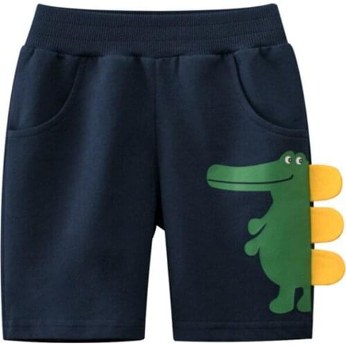 New Children Summer Shorts For Boys Dinosaur Print Short Pants Casual Shorts Cotton Breathable Short Pants Clothing Boy 2-10Y