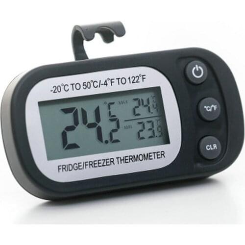 Waterproof LCD Digital Thermometer Refrigerator Freezer Fridge Temperature Humidity Sensor Meter Thermometer with Magnet Hook