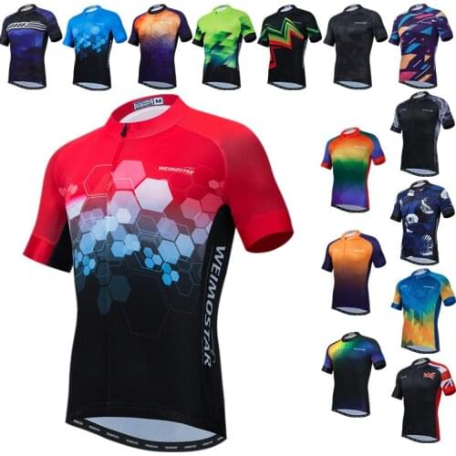 Weimostar Pro Cycling Jersey Men Summer Mountain Bike Clothing Tops Breathable Bicycle Jersey Quick Dry Cycling Shirt Maillot