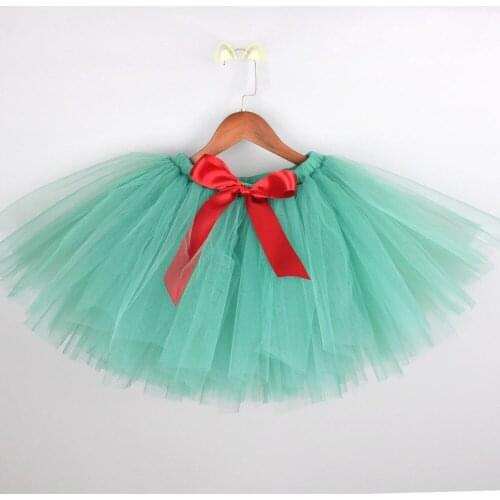 Green Adult tutu skirt Fluffy Handmade Tulle Tutus Birthday Party Costume Mother and Daughter Photo Prop Skirt Women Keen Length