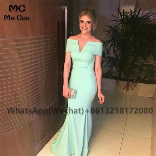 2021 Off the Shoulder Bridesmaid Dress Long Chiffon Formal Wedding Party Dress Mermaid Women Bridesmaid Dress Custom Made