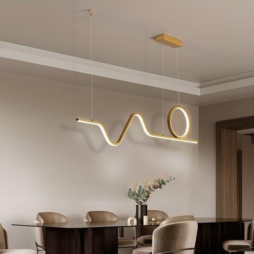 Gold led pendant lights modern design for living dining room bedroom hanging light Kitchen Bar suspension ceiling pendant lamp