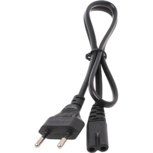 1pc 0.6M 2ft-Prong Pin AC EU Power Cable High Quality Wire Conductor Power Cord For Desktop Laptop