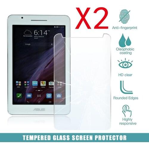 2Pcs Tablet Tempered Glass Screen Protector Cover for Asus FonePad 7 FE170CG FE171CG Full Coverage Explosion-Proof Screen