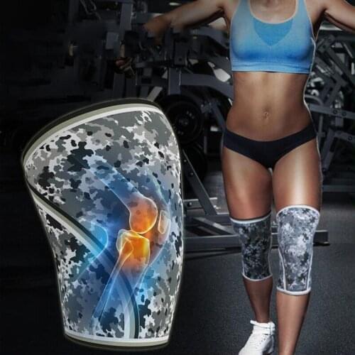 Breathable 7mm Neoprene Elastic Knee Support Calf Leg Sleeve Weight Lifting Knee Brace Protector Sport Compression Knee Pads