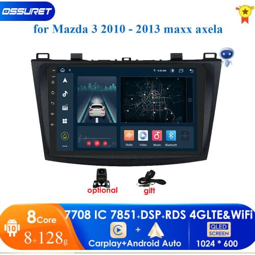 Car Multimedia Radio Player For Mazda 3 Mazda3 2004-2013 Android 10 Navigation Autoradio Tape Recorder GPS Video Stereo WIFI
