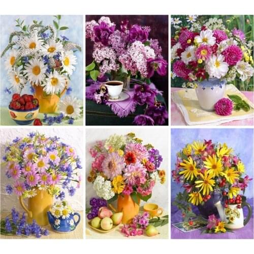 Full Square Drill Diamond Painting Flower Daisy Picture Of Rhinestone 5D Diy Diamond Mosaic Cross Stitch Home Decoration Gifts