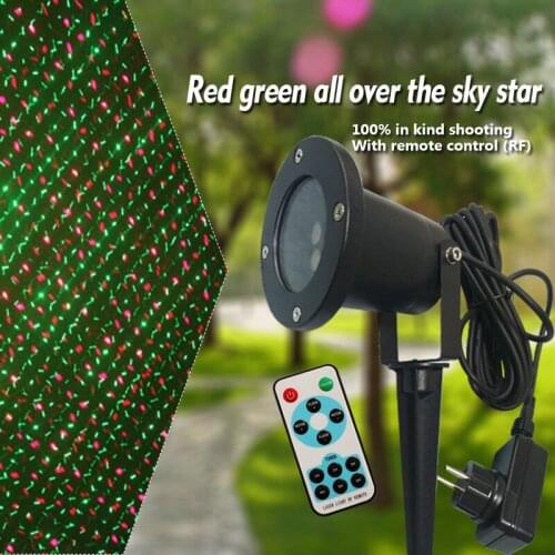Red, green, all over the sky star waterproof outdoor garden lamp, landscape lamp with RF remote control ground lamp