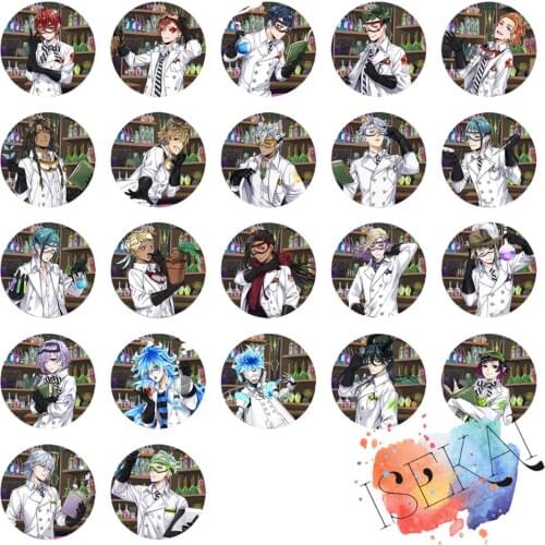 Twisted Wonderland Game Heartslabyul Savanaclaw Scarabia Lomefiore Diasomnia Ignihyde SSR Lab Coat Metal Badge Brooch Pins