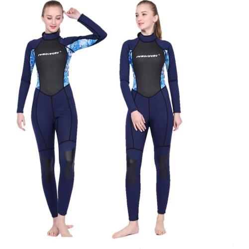 3MM Swimwear Rash Guard Women Long Sleeve Swimsuits Full Body One Piece Female Surfing Swimming Wetsuits