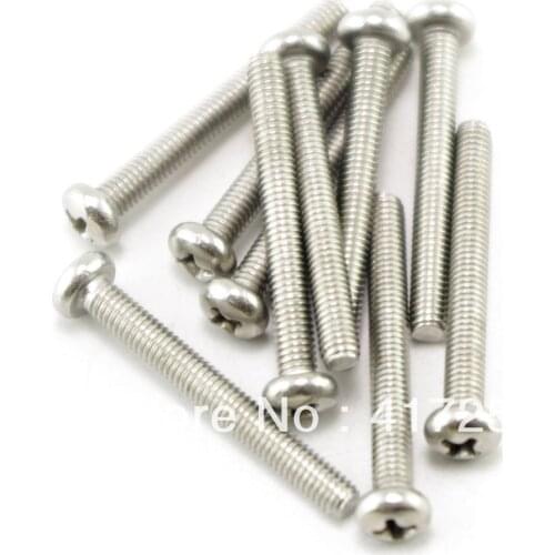 Lot50 Metric M3*35mm Stainless steel Cross Recessed Pan Head Screws